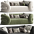 Stylish Molarka Modern Sofa 3D model small image 1