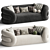 Stylish Molarka Modern Sofa 3D model small image 2