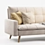 Dinen Velvet Grey Sofa (3D Model) 3D model small image 3
