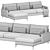 Feel Hauska Modern Sofa Set 3D model small image 5