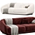 Sleek Montholon Sofa : Designer Elegance 3D model small image 3