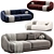 Sleek Montholon Sofa : Designer Elegance 3D model small image 4