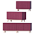 Modi Reed Sideboard in Multiple Sections 3D model small image 3