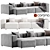 Bolia Cosima Chaise Lounge Sofa 3D model small image 1