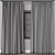 Designer Curtain Set with Exports 3D model small image 4