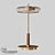 Modern Brass and Wood Table Lamp 3D model small image 1