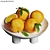 Orange Minimalist Serving Plate 3D model small image 1