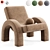 Modern Arco Lounge Chair White 3D model small image 3