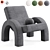 Modern Arco Lounge Chair White 3D model small image 5