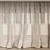 Cotton Semi-Sheer Curtain Pair 3D model small image 2