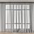 Cotton Semi-Sheer Curtain Pair 3D model small image 3