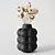 Elegant Ceramic Vase Bouquet 3D model small image 2