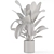 Rustic Concrete Pot Indoor Plants 3D model small image 4