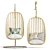 Organic Rattan Cocoon Chair 3D model small image 7