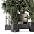 Modern Concrete Pot Set 1569 3D model small image 2