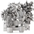 Modern Concrete Pot Set 1569 3D model small image 7