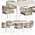 Modern Segerön Dining Set 3D model small image 1