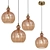 Elegant Amber Pendant Light 3D model small image 1