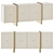 Lacquered White Linen Credenza 3D model small image 1