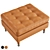 Landskrona Footstool: Stylish Golden Brown 3D model small image 4