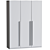 Contemporary White Wardrobe Lorena-3 3D model small image 5