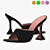 Amina Muaddi Mules in Five Colors 3D model small image 1