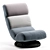 Adjustable Foam Swivel Floor Chair 3D model small image 1