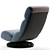 Adjustable Foam Swivel Floor Chair 3D model small image 3