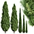 Variety of 3D Cypress Trees 3D model small image 1