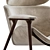 Elegant Khepri Armchair in Velvet 3D model small image 3