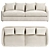 Luxury Belgard Sofa, 2500x890 mm 3D model small image 2