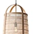 Jacinto Natural Rattan Pendant Suspension 3D model small image 2