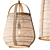 Jacinto Natural Rattan Pendant Suspension 3D model small image 3