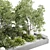  Outdoor Glass Planter Set 163 3D model small image 4