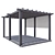 Modern Metal and Wood Gazebo 3D model small image 6