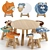 Animalscape Wooden Stool 2017 3D model small image 4