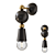 Designer Wall Lamp with Brass Clips 3D model small image 1