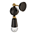 Designer Wall Lamp with Brass Clips 3D model small image 2