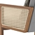 Bellamy Cane Armchair Fabric Wood 3D model small image 7