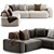 Modern Modular Corner Sofa Set 3D model small image 3