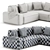 Modern Modular Corner Sofa Set 3D model small image 4