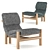 Frigeriosa Ada Armchair - Chic Elegance 3D model small image 1