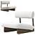  Sleek Modern Wabi Lounge Chair 3D model small image 2