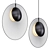 Sleek LED Pendant MAGDALENA BLACK 3D model small image 1