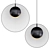Sleek LED Pendant MAGDALENA BLACK 3D model small image 2
