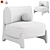 Modern Tobo Armchair in Millimeters 3D model small image 7