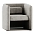 Modern Fabric Armchair by IBEBI 3D model small image 1