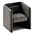 Modern Fabric Armchair by IBEBI 3D model small image 2