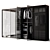 Sleek Aluminum Glass Wardrobe 3D model small image 1