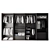 Sleek Aluminum Glass Wardrobe 3D model small image 4